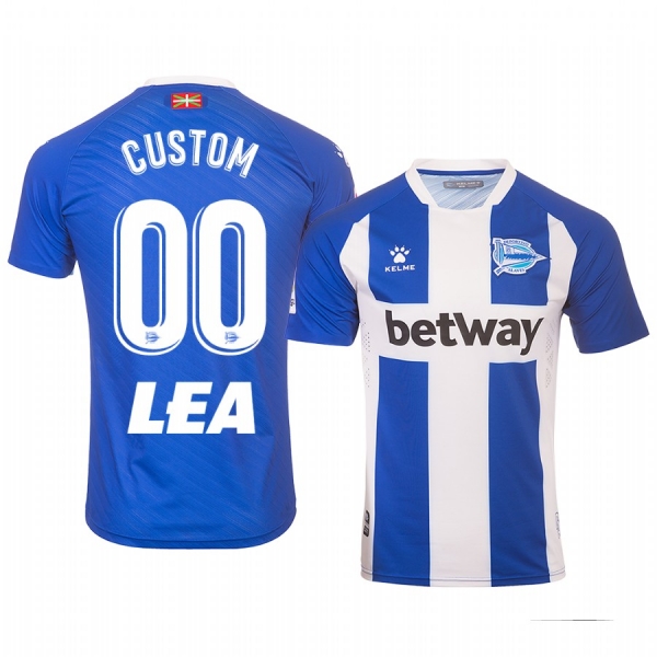 Custom Deportivo Alaves 19-20 Home Jersey Men's