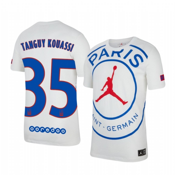 Paris Saint-Germain Tanguy Kouassi Men's White Game Jersey 2020-21