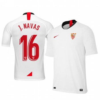 Youth Jesus Navas Sevilla 19-20 Home White Short Sleeve Jersey