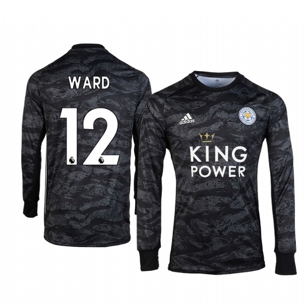 19-20 Leicester City Danny Ward Black Goalkeeper Long Sleeve Jersey Men's