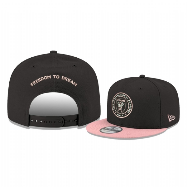 Inter Miami Black Pink New Era Snapback 9FIFTY  Hat