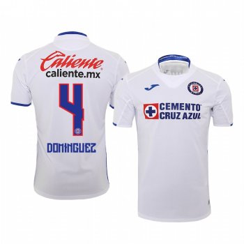 Julio Cesar Dominguez Cruz Azul 19-20 Away Men's White Official Short Sleeve Jersey