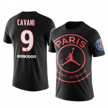 Men's Edinson Cavani Paris Saint-Germain Club Team Logo Short Sleeve T-shirt