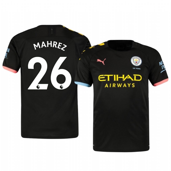 Riyad Mahrez Manchester City Away Men's Short Sleeve Jersey 19-20