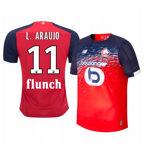 Men's Lille OSC Luiz Araújo Home Jersey 19-20