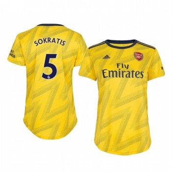 Women's Sokratis Papastathopoulos Arsenal Away Short Sleeve Jersey 19-20