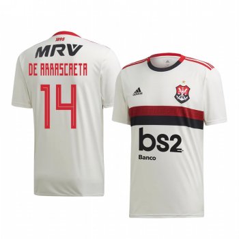 Flamengo Giorgian De Arrascaeta Men's White Away Short Sleeve Jersey 2020