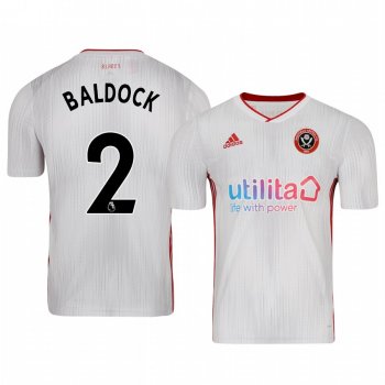 Youth George Baldock Sheffield United 19-20 Away White Short Sleeve Jersey