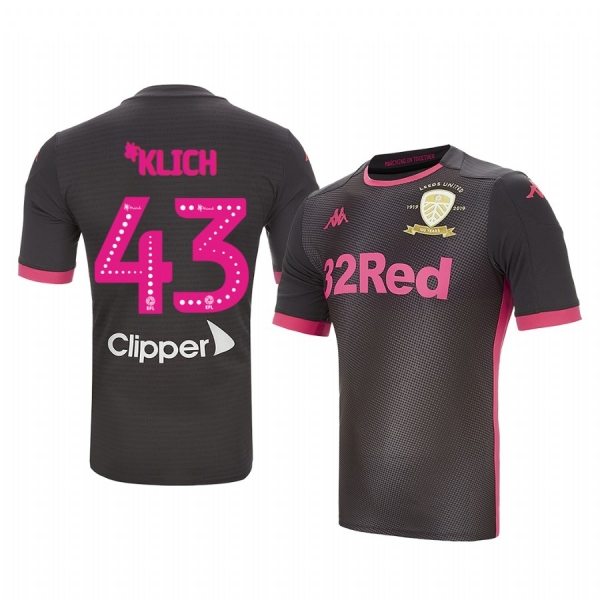 Mateusz Klich Leeds United Away Black 100 Year Crest Jersey