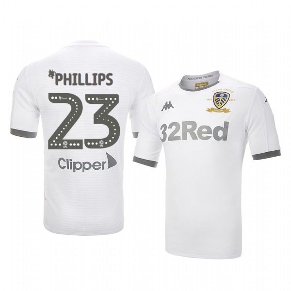 Kalvin Phillips Leeds United Home White 100 Year Crest Jersey