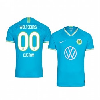 Youth VfL Wolfsburg Custom Youth Blue Away Short Sleeve Jersey 19-20