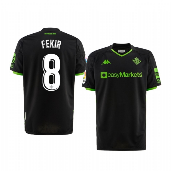 Youth Real Betis Nabil Fekir Black Away Short Sleeve Jersey 19-20