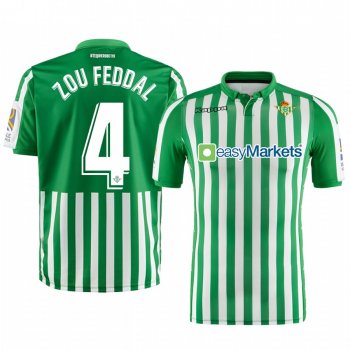 Real Betis Zouhair Feddal Men's Green Home Short Sleeve Jersey 19-20