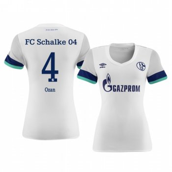 Women's Schalke 04 Ozan Kabak White Away Jersey 19-20