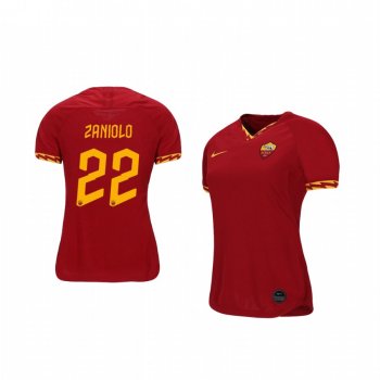 Women's AS Roma Nicolo Zaniolo 19-20 Home Short Sleeve Jersey