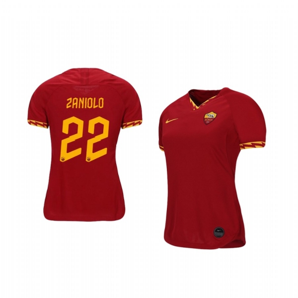 Women's AS Roma Nicolo Zaniolo 19-20 Home Short Sleeve Jersey