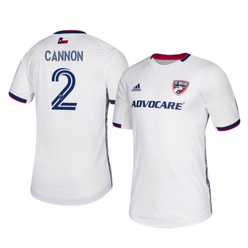 Reggie Cannon FC Dallas 2020-21 Away Men's White Short Sleeve Jersey