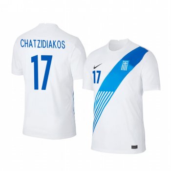 Pantelis Chatzidiakos Greece 2020 White Home Men's Short Sleeve Jersey