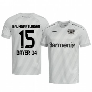 Bayer Leverkusen Julian Baumgartlinger White Away Jersey 19-20 Men's