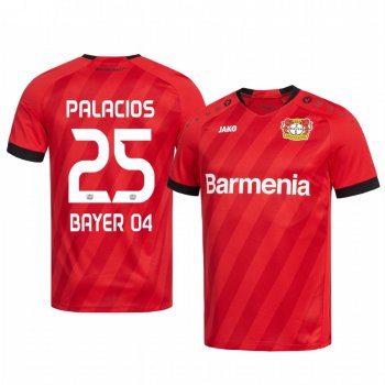 Exequiel Palacios Bayer Leverkusen 19-20 Home Men's Red Official Short Sleeve Jersey