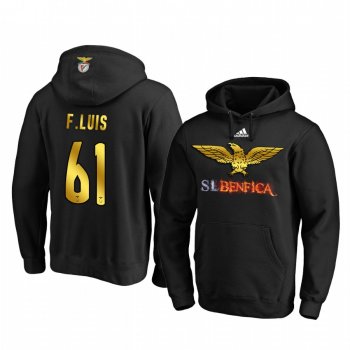 Florentino Luis Benfica Black Gold Logo Pullover Hoodie