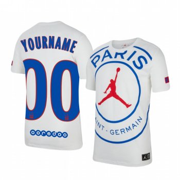 Paris Saint-Germain Custom Men's White Game Jersey 2020-21