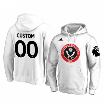 Custom Sheffield United Team Logo White Iconic Pullover Hoodie