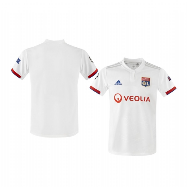 Youth Olympique Lyonnais 2020 UEFA Champion League Home White Short Sleeve Jersey