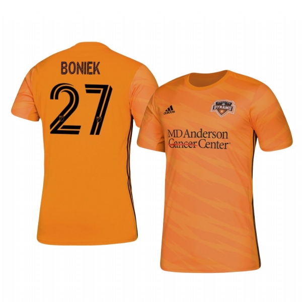 Boniek García Houston Dynamo 2020-21 Home Men's Orange Short Sleeve Jersey