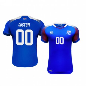 2018 World Cup Iceland Custom Men's Home Official Jersey