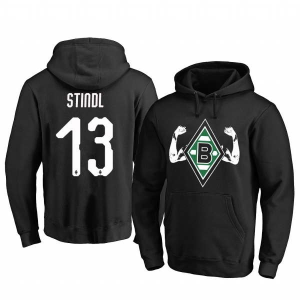 Lars Stindl Borussia Monchengladbach Team Logo Black Iconic Pullover Hoodie