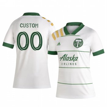 Portland Timbers Custom Women's White Secondary Short Sleeve Jersey 2020