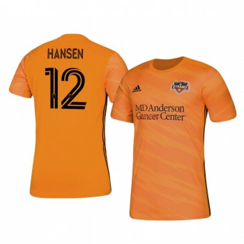 Niko Hansen Houston Dynamo 2020-21 Home Men's Orange Short Sleeve Jersey