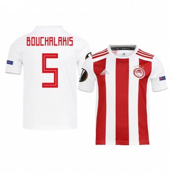 Youth Andreas Bouchalakis Olympiacos Piraeus UEFA Europa League Home White Short Sleeve Jersey