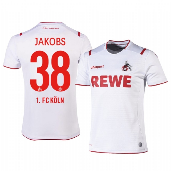 1. FC Koln Ismail Jakobs 19-20 Home Men's White Short Sleeve Jersey