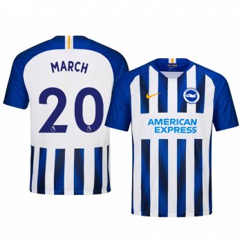 Men's Solly March Brighton and Hove Albion Home Short Sleeve Jersey 19-20