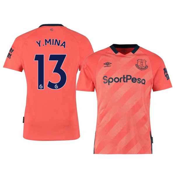 Yerry Mina Everton Away Men's Short Sleeve Jersey 19-20