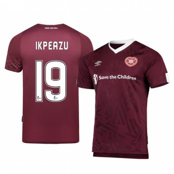 Heart of Midlothian Uche Ikpeazu Men's 19-20 Home Replica Short Sleeve Jersey