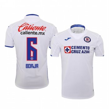 Jonathan Borja Cruz Azul 19-20 Away Men's White Official Short Sleeve Jersey