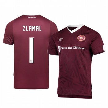 Heart of Midlothian Zdenek Zlamal Men's 19-20 Home Replica Short Sleeve Jersey