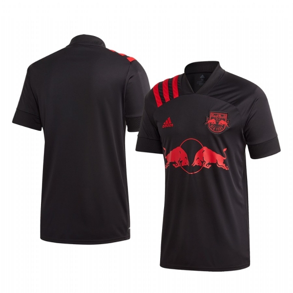 New York Red Bulls Black 2020 Dark Mode Replica Short Sleeve Jersey Men's