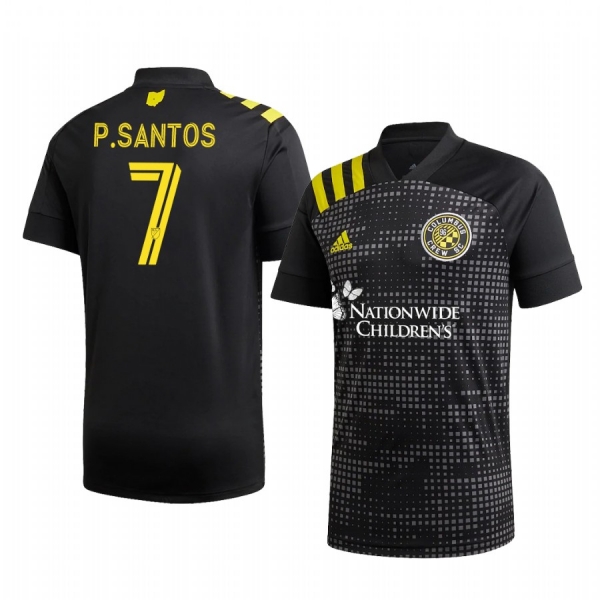 Columbus Crew SC Pedro Santos Men's Black New Heritage Official Jersey 2020