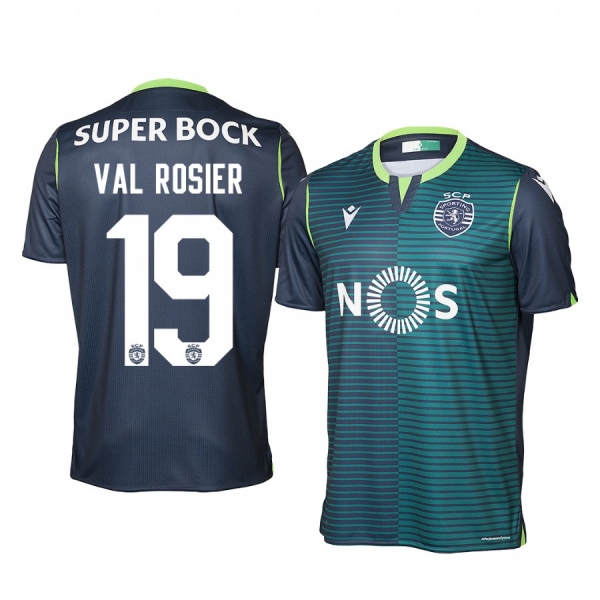 Sporting Lisbon Valentin Rosier 19-20 Away Men's Navy Short Sleeve Jersey