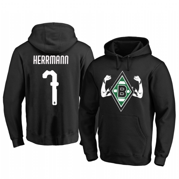 Patrick Herrmann Borussia Monchengladbach Team Logo Black Iconic Pullover Hoodie