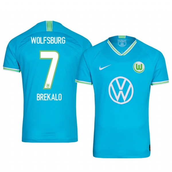 VfL Wolfsburg Josip Brekalo Blue Away Jersey 19-20 Men's