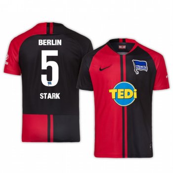 Hertha BSC Niklas Stark Red Black Away Jersey 19-20 Men's