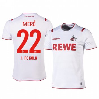 1. FC Koln Jorge Mere 19-20 Home Men's White Short Sleeve Jersey