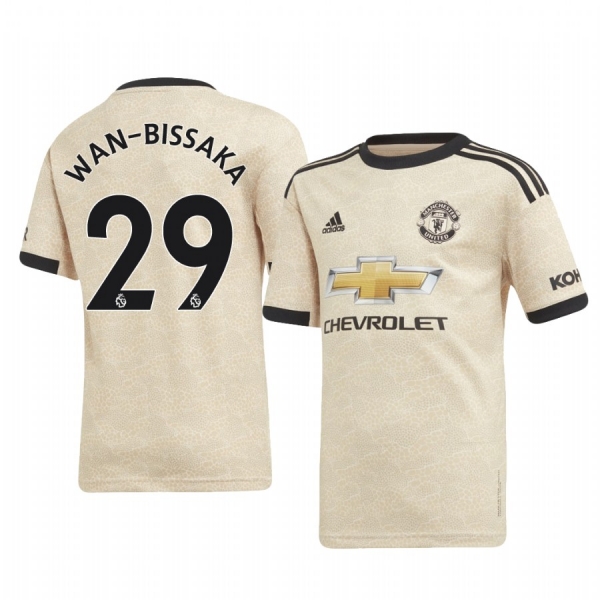 Youth Aaron Wan-Bissaka Manchester United Away Short Sleeve Jersey 19-20