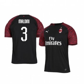 Paolo Maldini AC Milan 18-19 Third Men's Black Retired Player Jersey