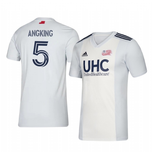 Isaac Angking New England Revolution 2020-21 Away Men's White Short Sleeve Jersey